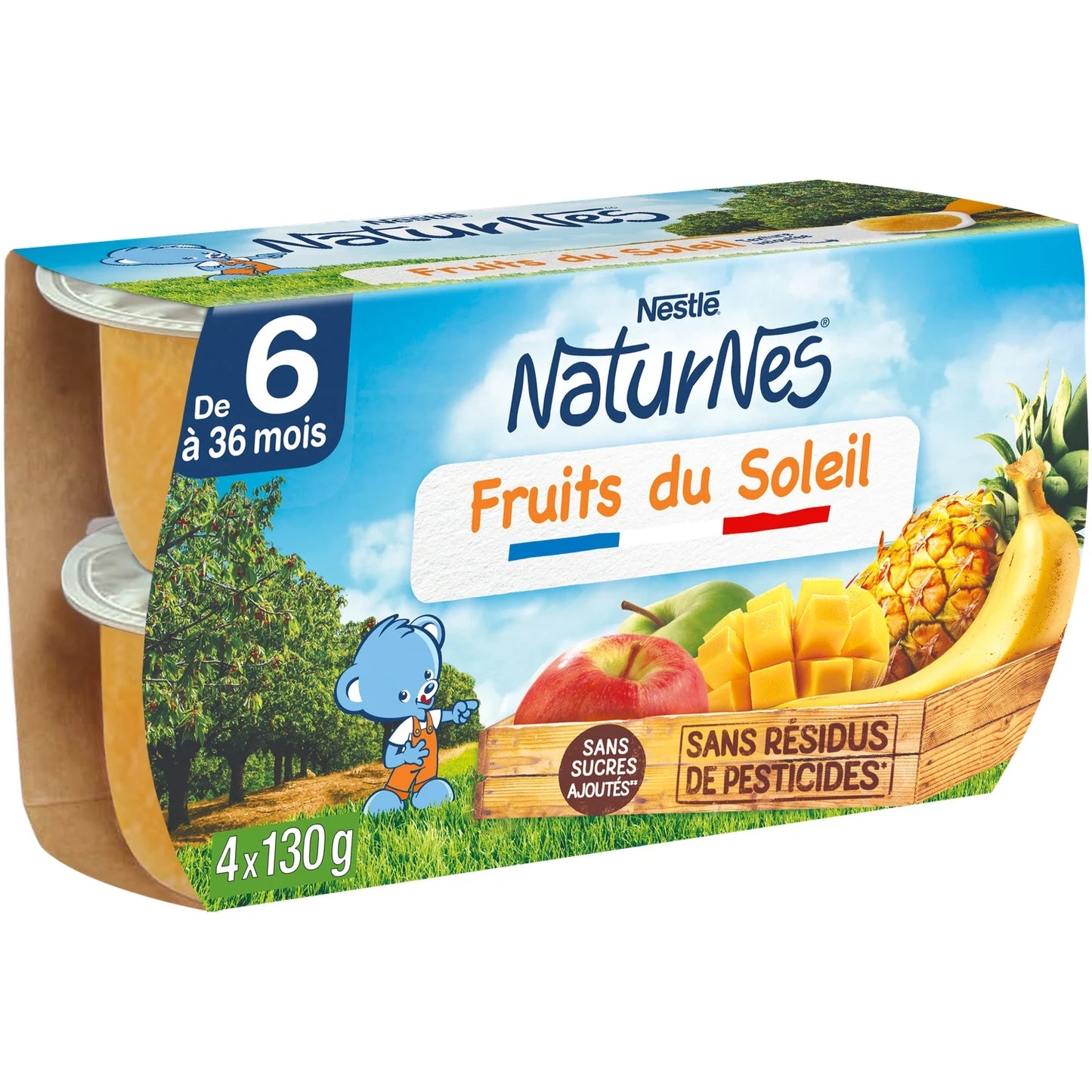 Compotes Baby from 8 months, Fruit of the Sun NATURNES