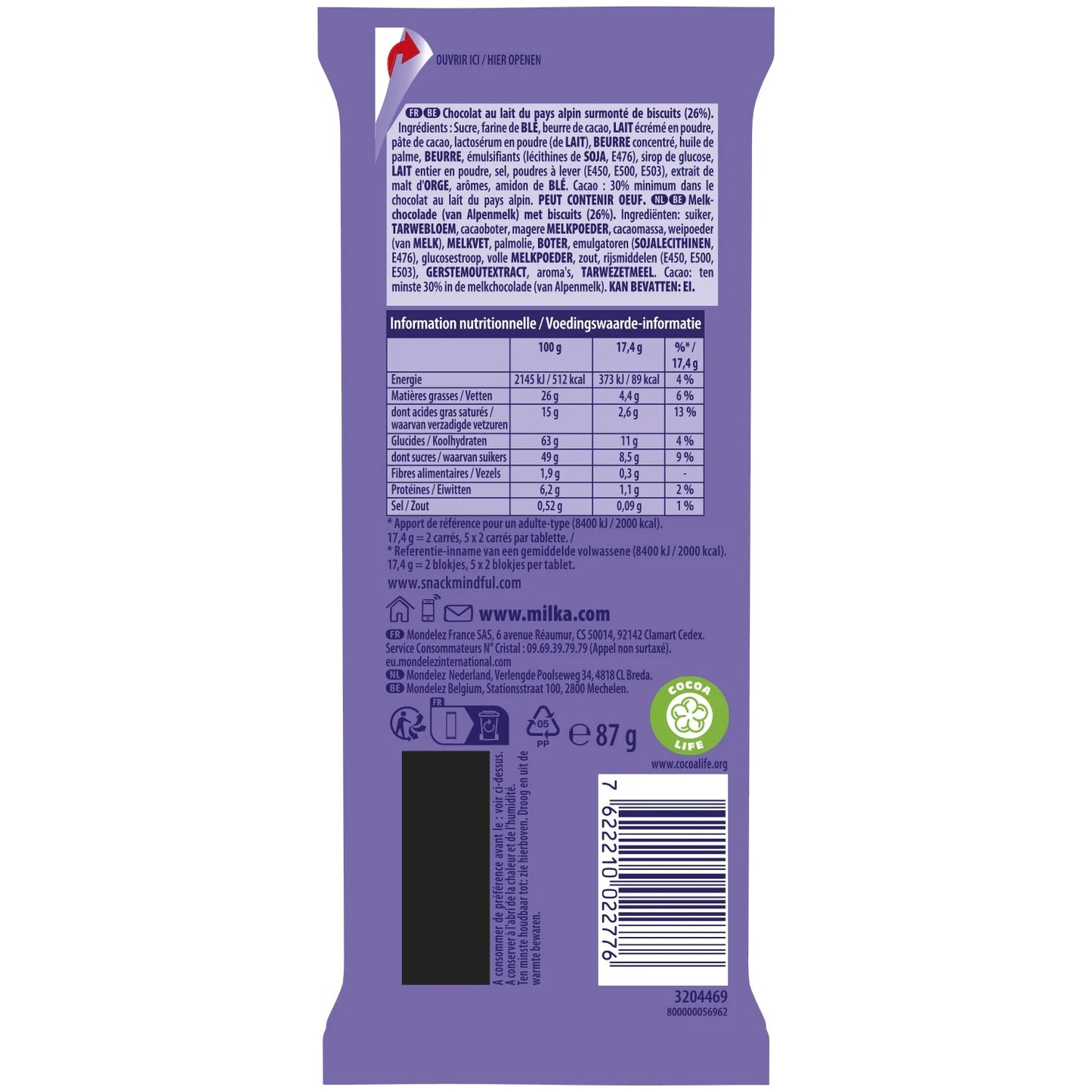 Milka Chocolate LU x2