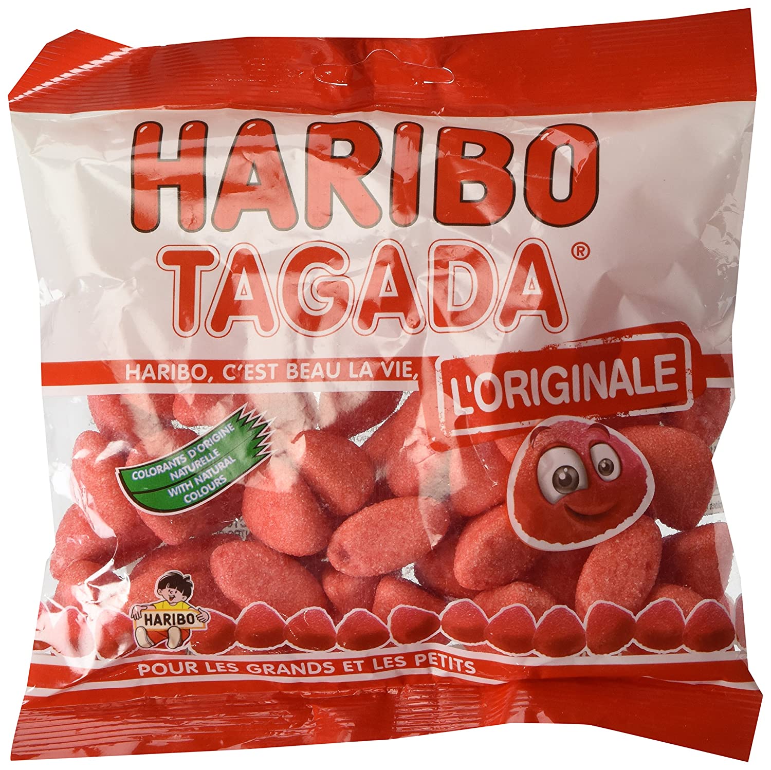 French Tagada Strawberry Haribo Candy 120g