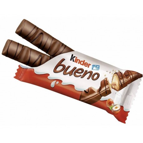 Kinder Bueno bar, Hazelnut, 1.51 Ounce ( 20 Bars - Pack of 10)