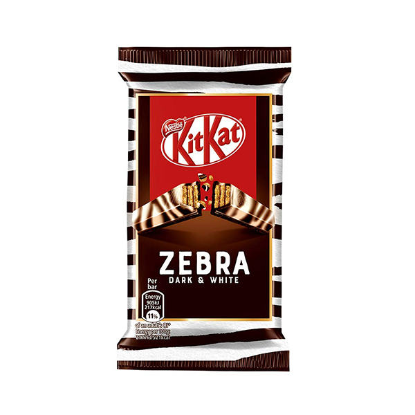 キットカット ゼブラ - ホワイト & ダーク チョコレート キャンディー バーのミックス - 41.5g 1.46oz