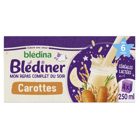 Cereal dinner baby from 6 months Carrot Flavor Blédiner BLEDINA