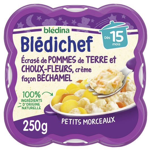 Baby dish from 15 months Potato and cauliflower Béchamel-style cream BLEDINA