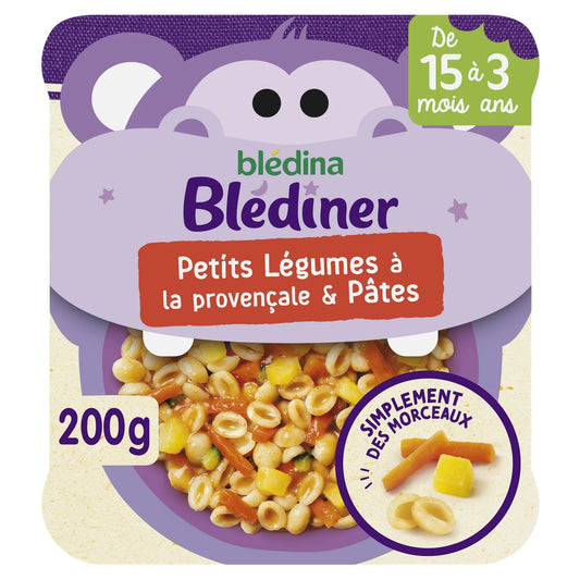 Meals for babies (from 15 months) Provençal Vegetable Chunks BLEDINA Pasta