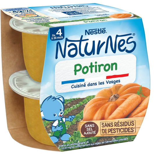 baby dish from 4/6 months Pumpkin Naturnes NESTLE