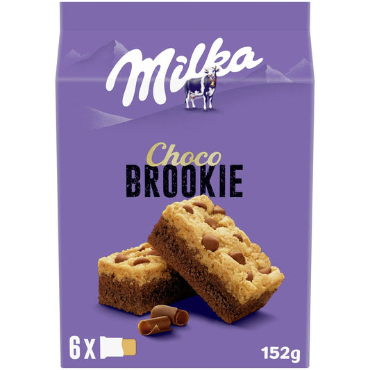 MILKA Choco Brookie soft chocolate chip cookies 152g