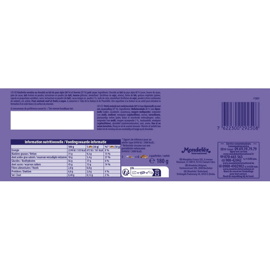 MILKA supreme milk chocolate-coated wafer cookies 180g