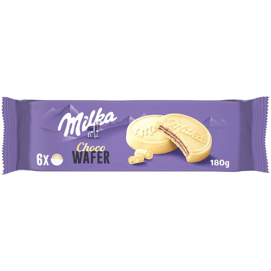 MILKA Choco Wafer cookies coated in white chocolate 180g