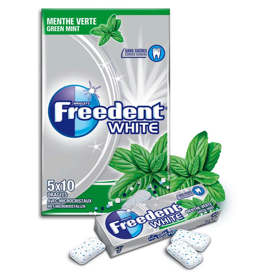 FREEDENT WHITE Sugar-Free Spearmint Chewing Gum