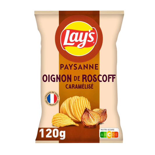 Caramelized Roscoff Onion Flavored Potato Chips - LAY'S - 120g