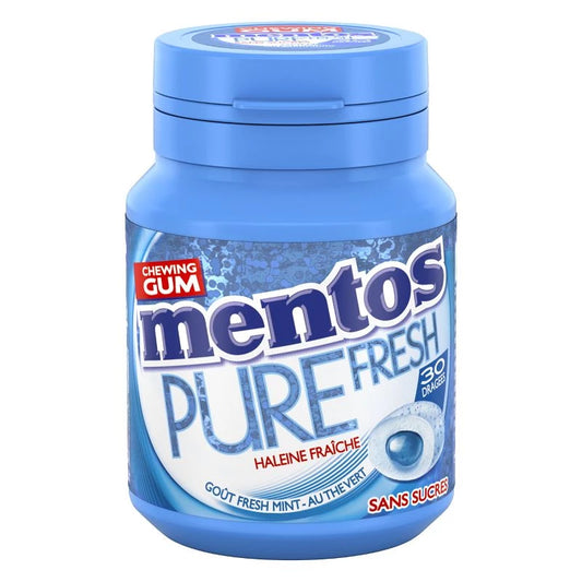 Mentos Pure Fresh Freshmint Chewing Gum, 30 pieces