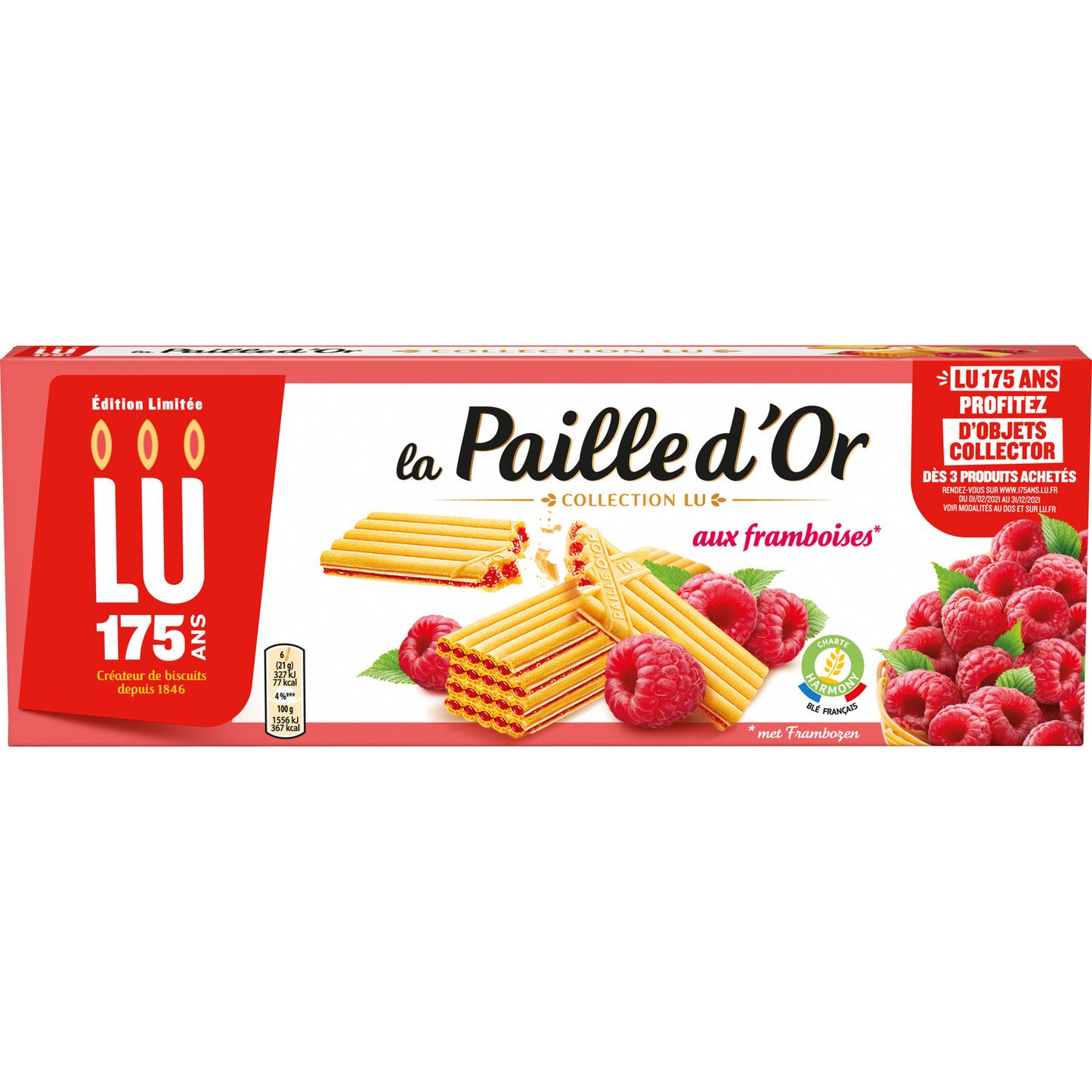 LU European Biscuits Pims Raspberry Biscuit、5.29オンス(2パック) LU European ...